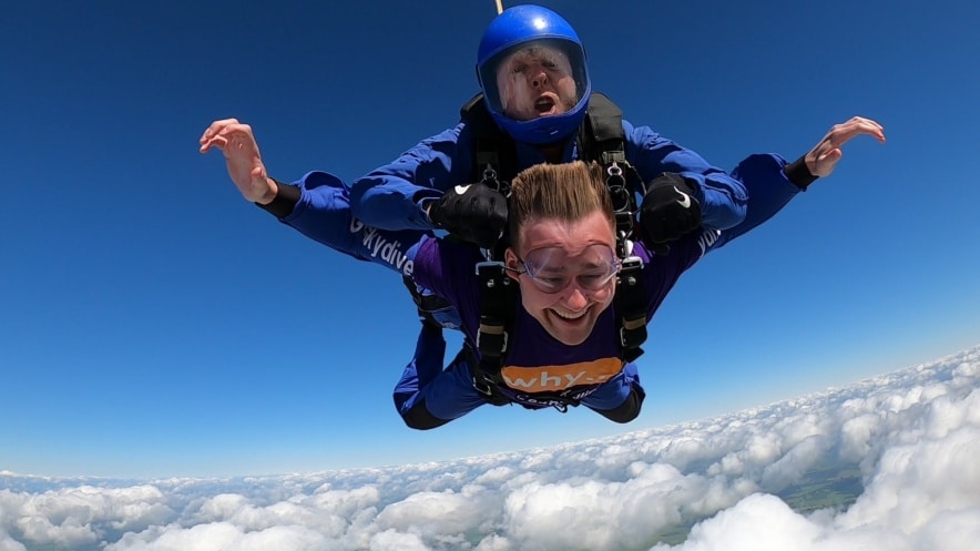 James Weller’s Skydive and Marathon raises £1,250.00 for We Hear You